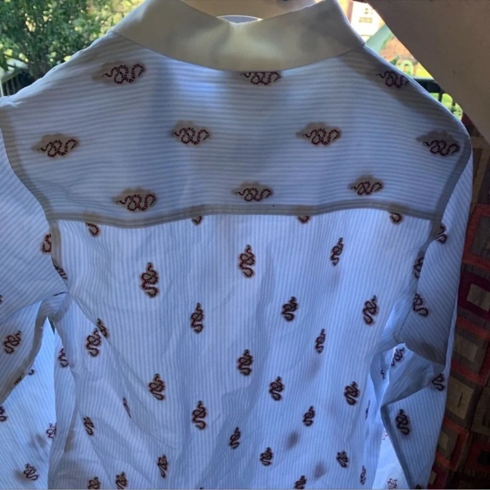 Gucci Kingsnake Logo Embroidered Button Down Kids Shirt Oxford